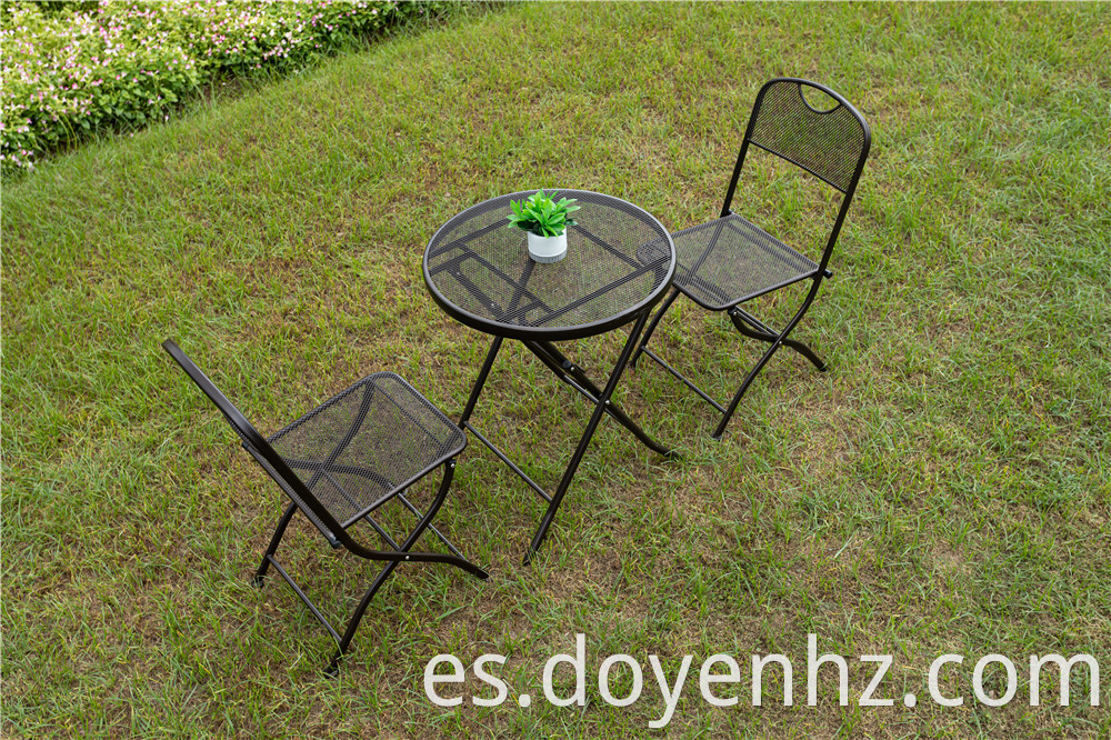 Metal Mesh Foldable Bistro Set